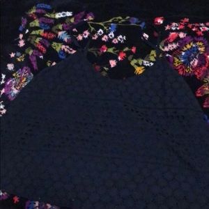 Hollister lace crop flare cami